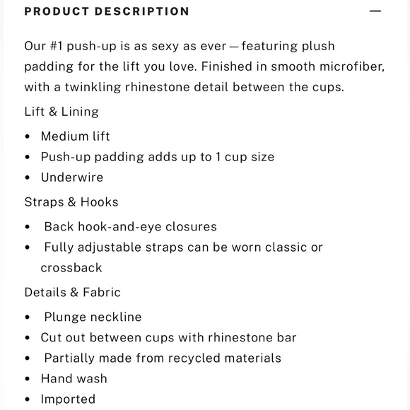 VS Very Sexy Smooth Push Up Bra - Picture 3 of 7